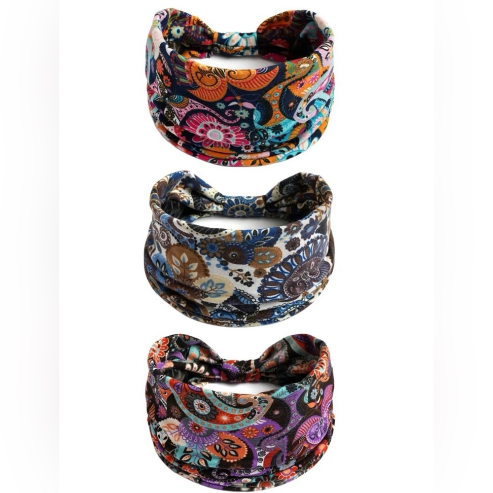 Restock- 3PC Flower Print Headbands
